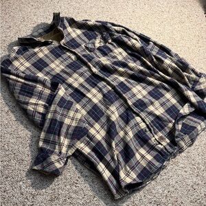 Legendary Whitetails Navy and Cream Plaid Shirt